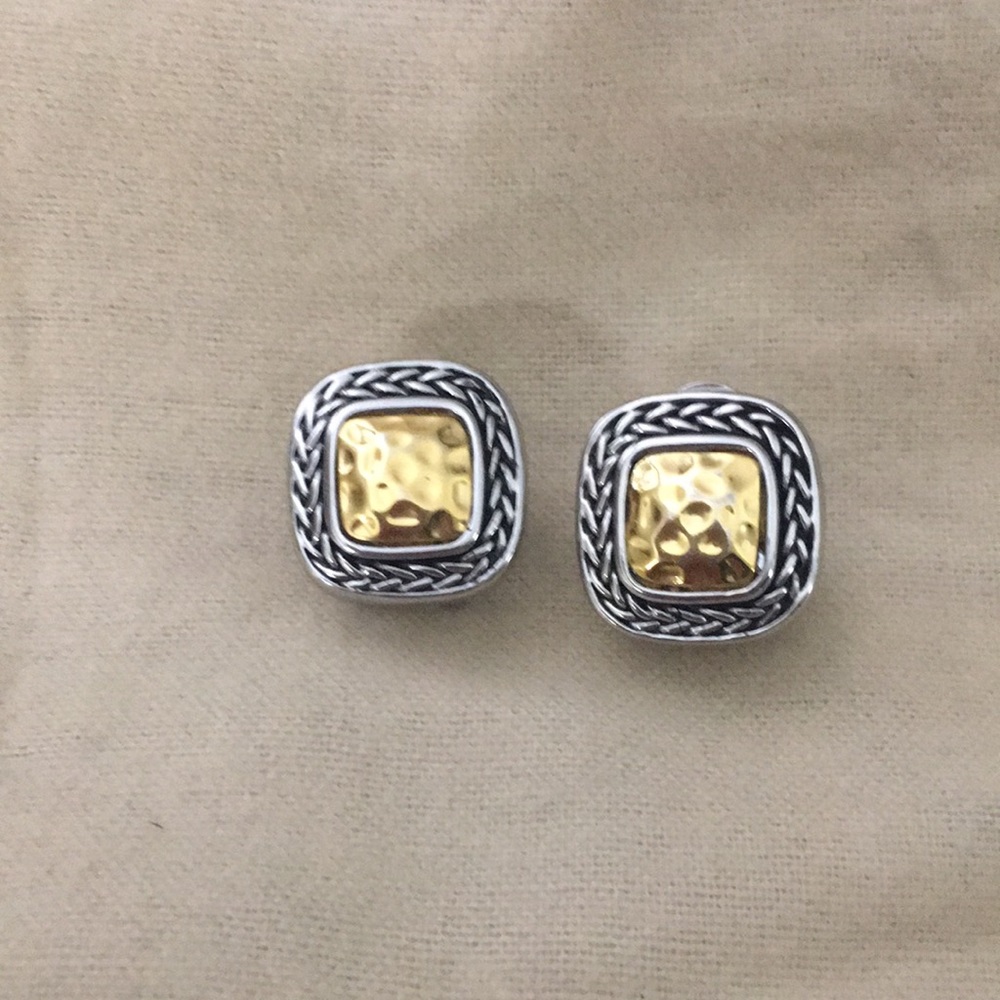 Gold and Silver Earrings - Picture 3 of 7